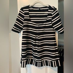 Isabella Oliver maternity top. Size 4. Black and white stripes.